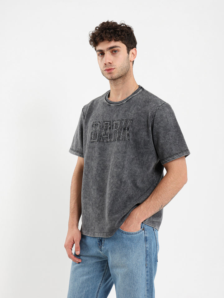 Washed T-Shirt With Applique