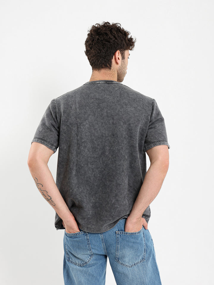 Washed T-Shirt With Applique