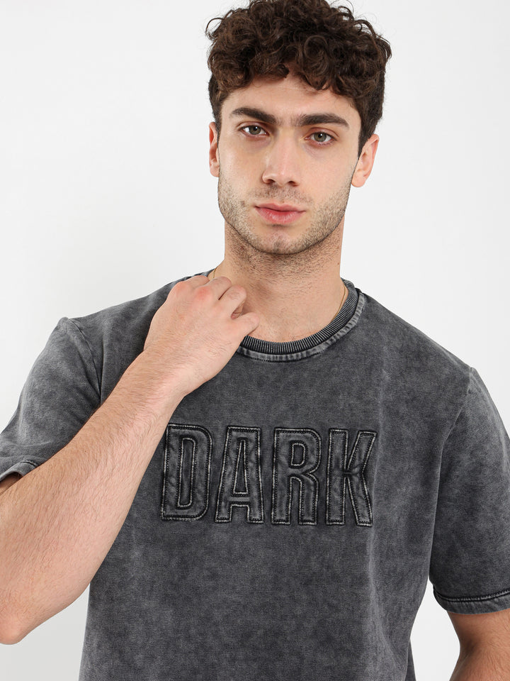 Washed T-Shirt With Applique