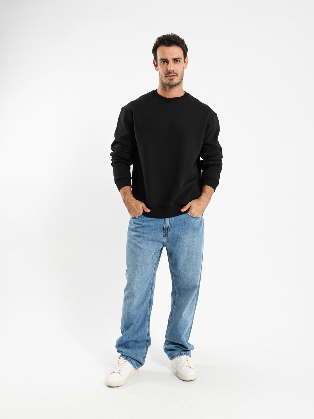 Round Neck Oversized Sweatshirt