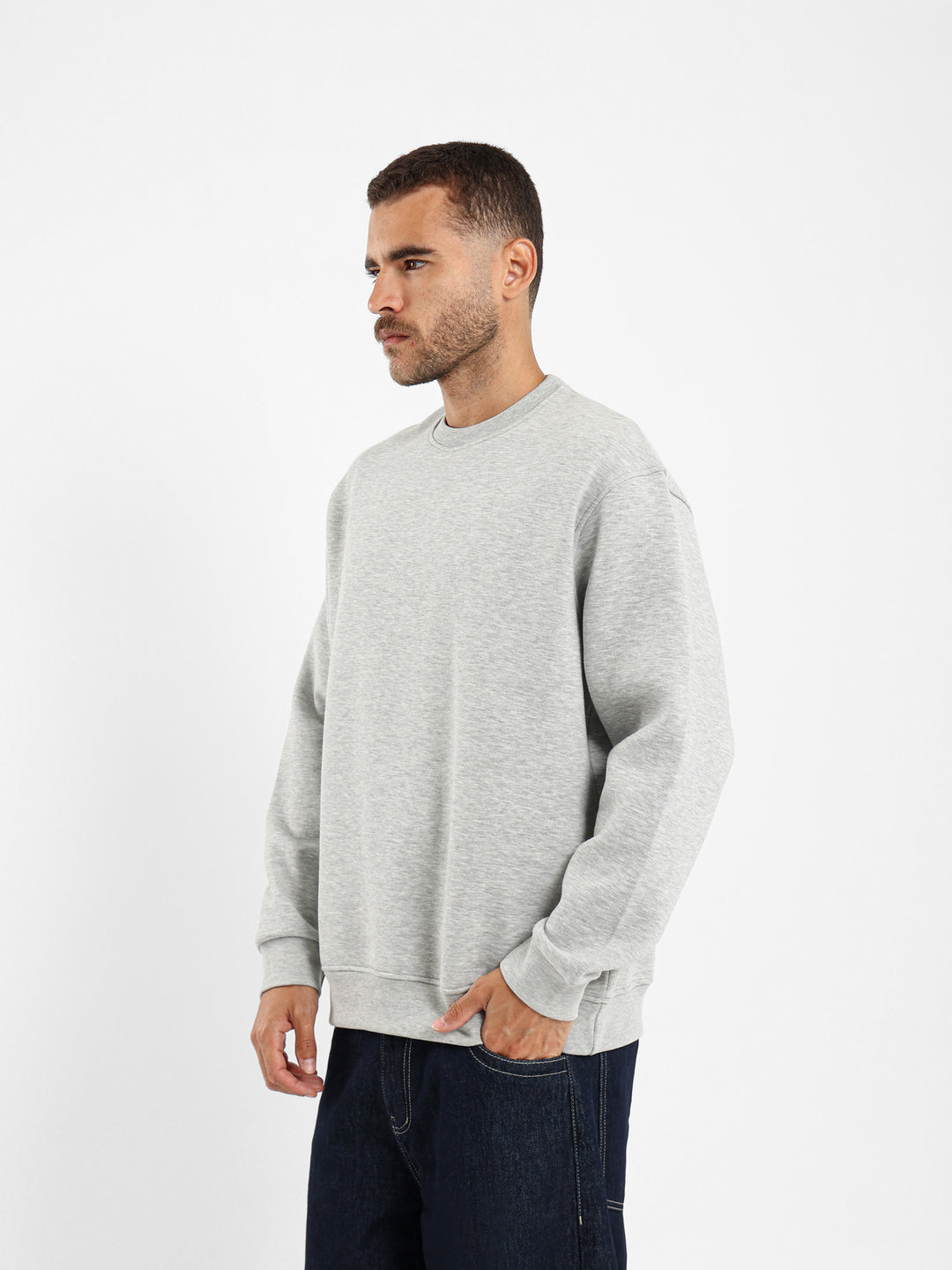 Round Neck Oversized Sweatshirt