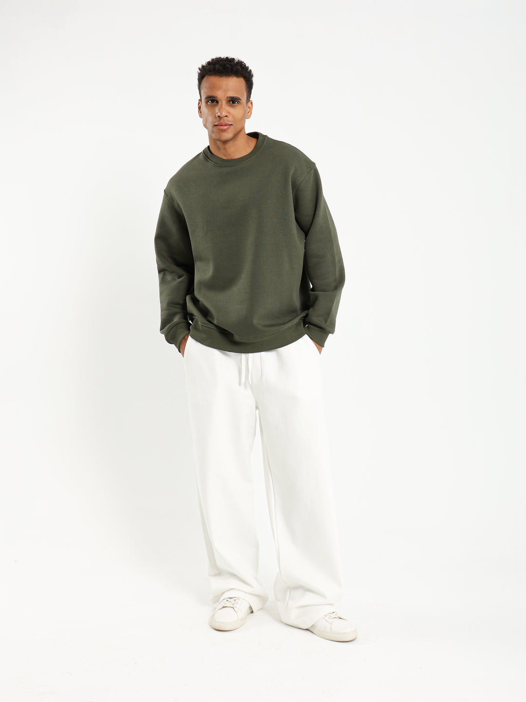 Round Neck Oversized Sweatshirt