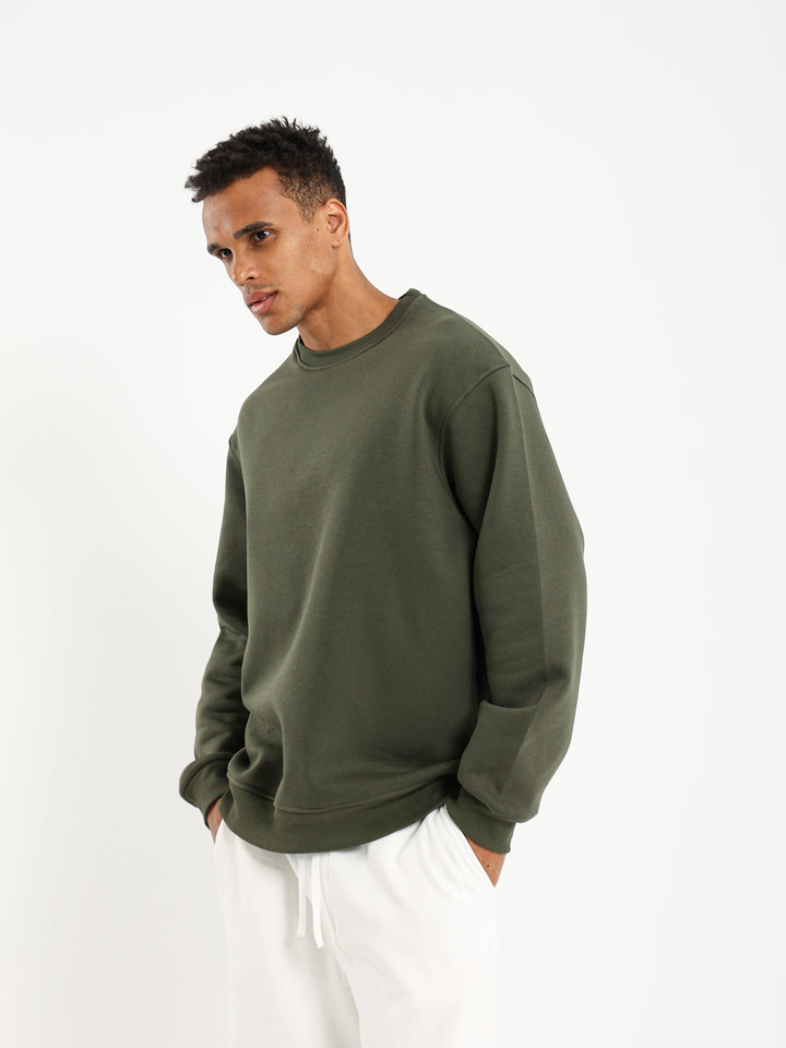 Round Neck Oversized Sweatshirt