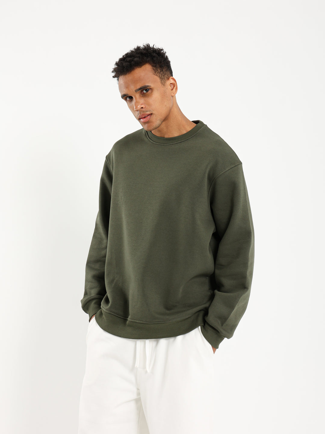 Round Neck Oversized Sweatshirt