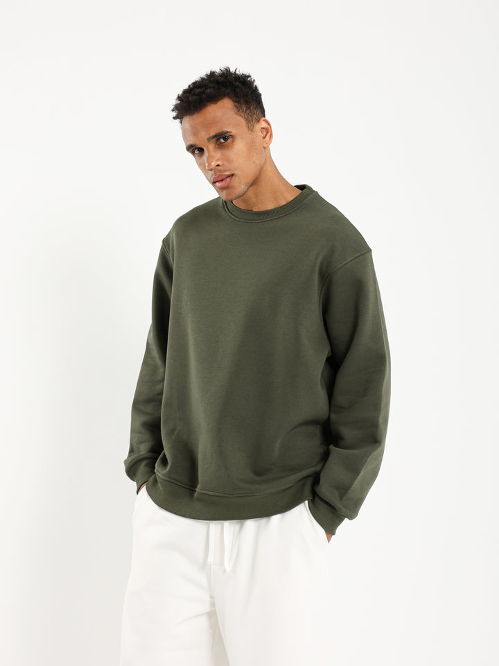 Round Neck Oversized Sweatshirt