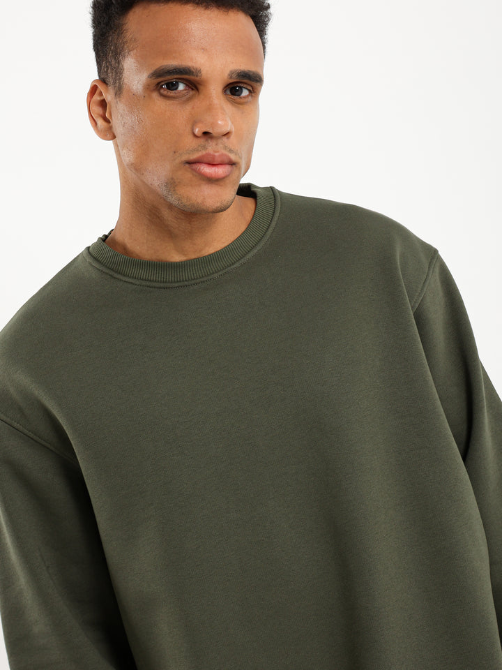 Round Neck Oversized Sweatshirt