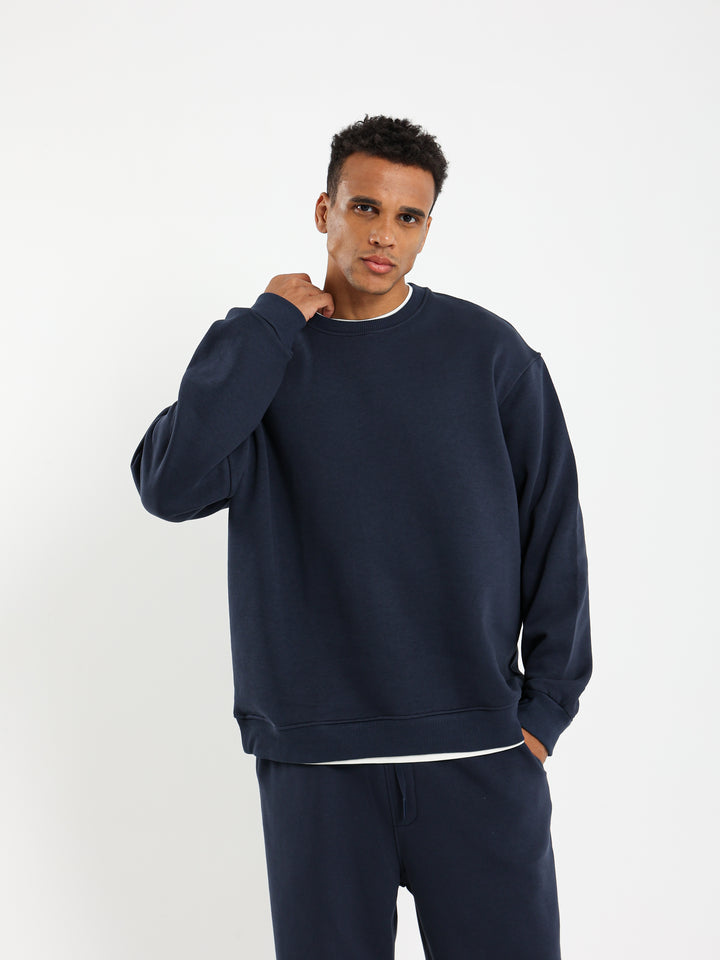 Round Neck Oversized Sweatshirt