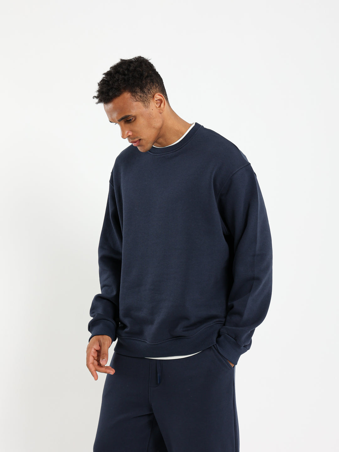 Round Neck Oversized Sweatshirt