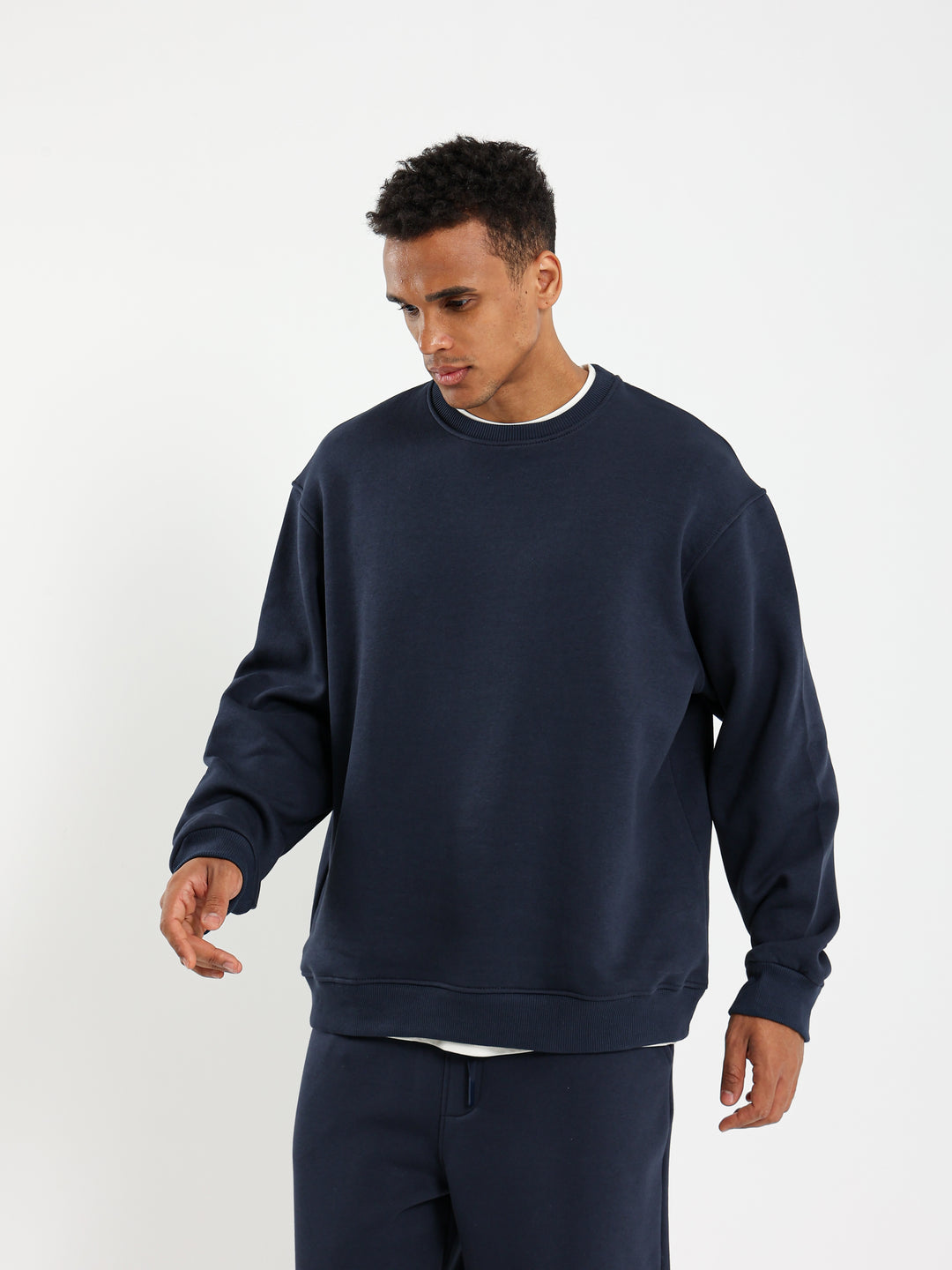 Round Neck Oversized Sweatshirt
