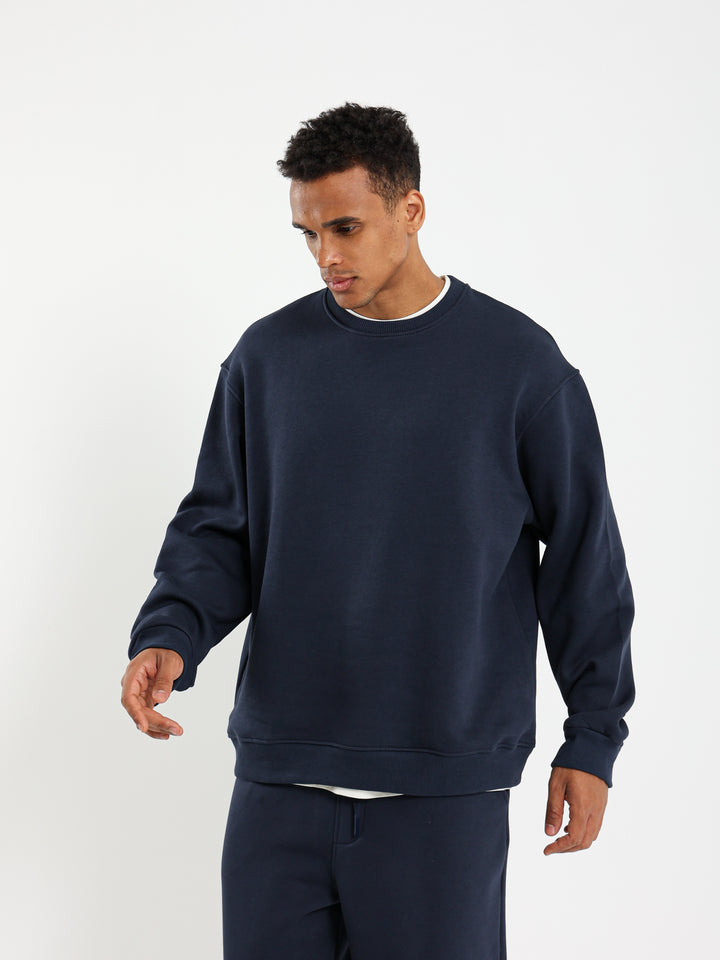 Round Neck Oversized Sweatshirt