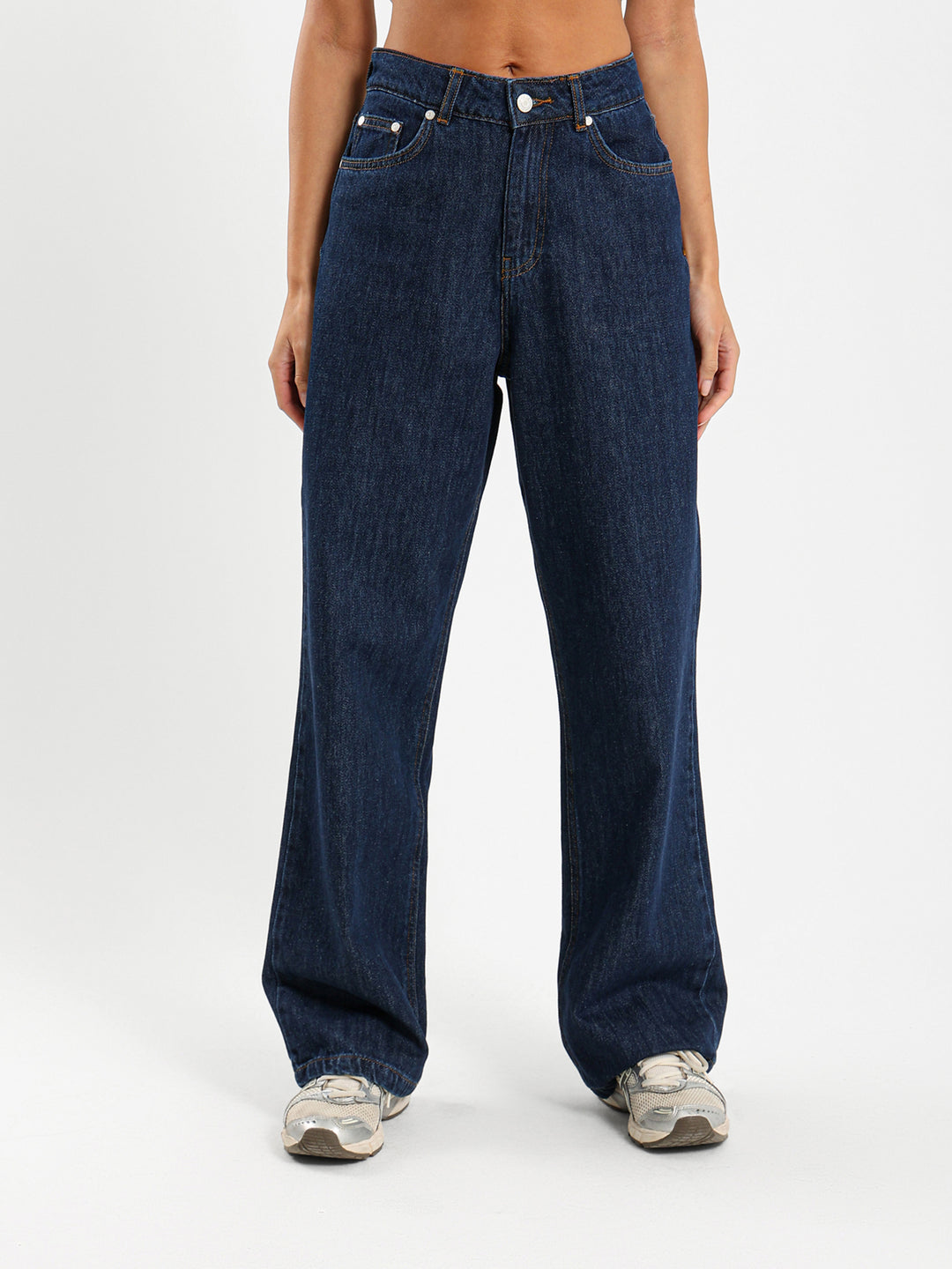 High Waist Straight Leg Jeans