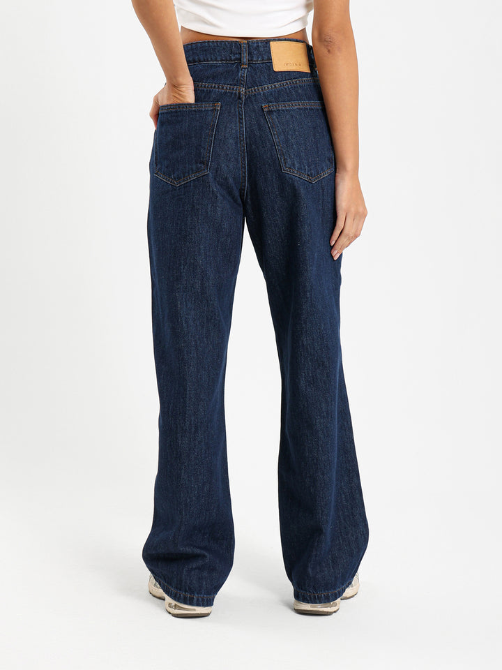 High Waist Straight Leg Jeans