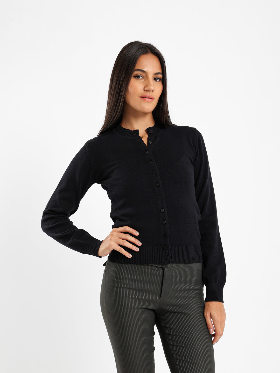 Crew Neck Cardigan