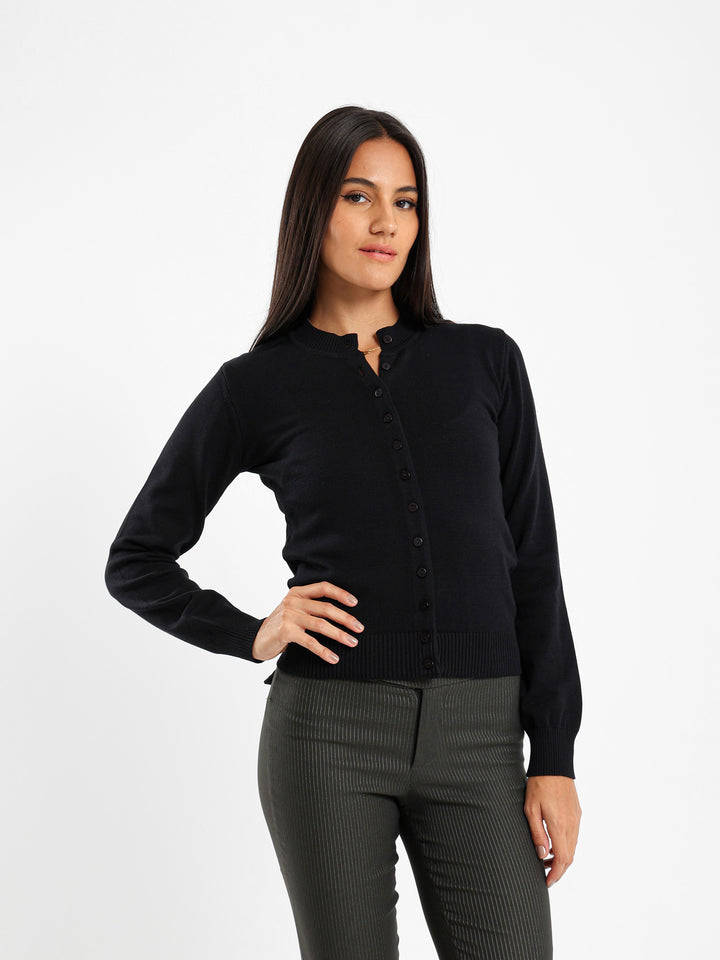 Crew Neck Cardigan