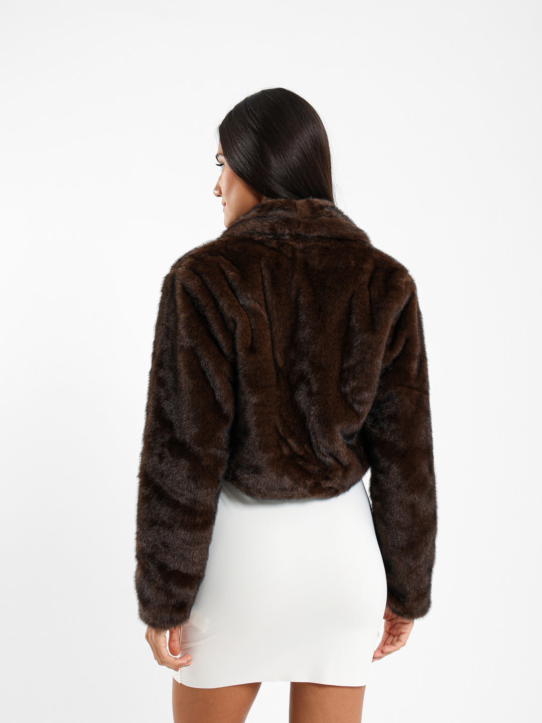 Cropped Faux Fur Jacket