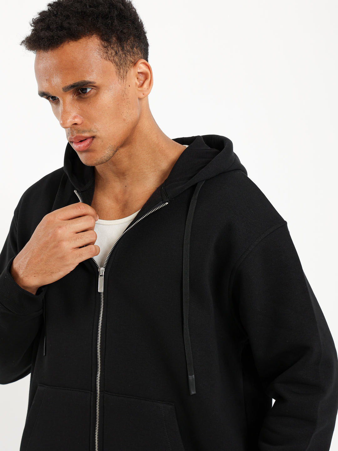 Relaxed Zip-Up Hoodie