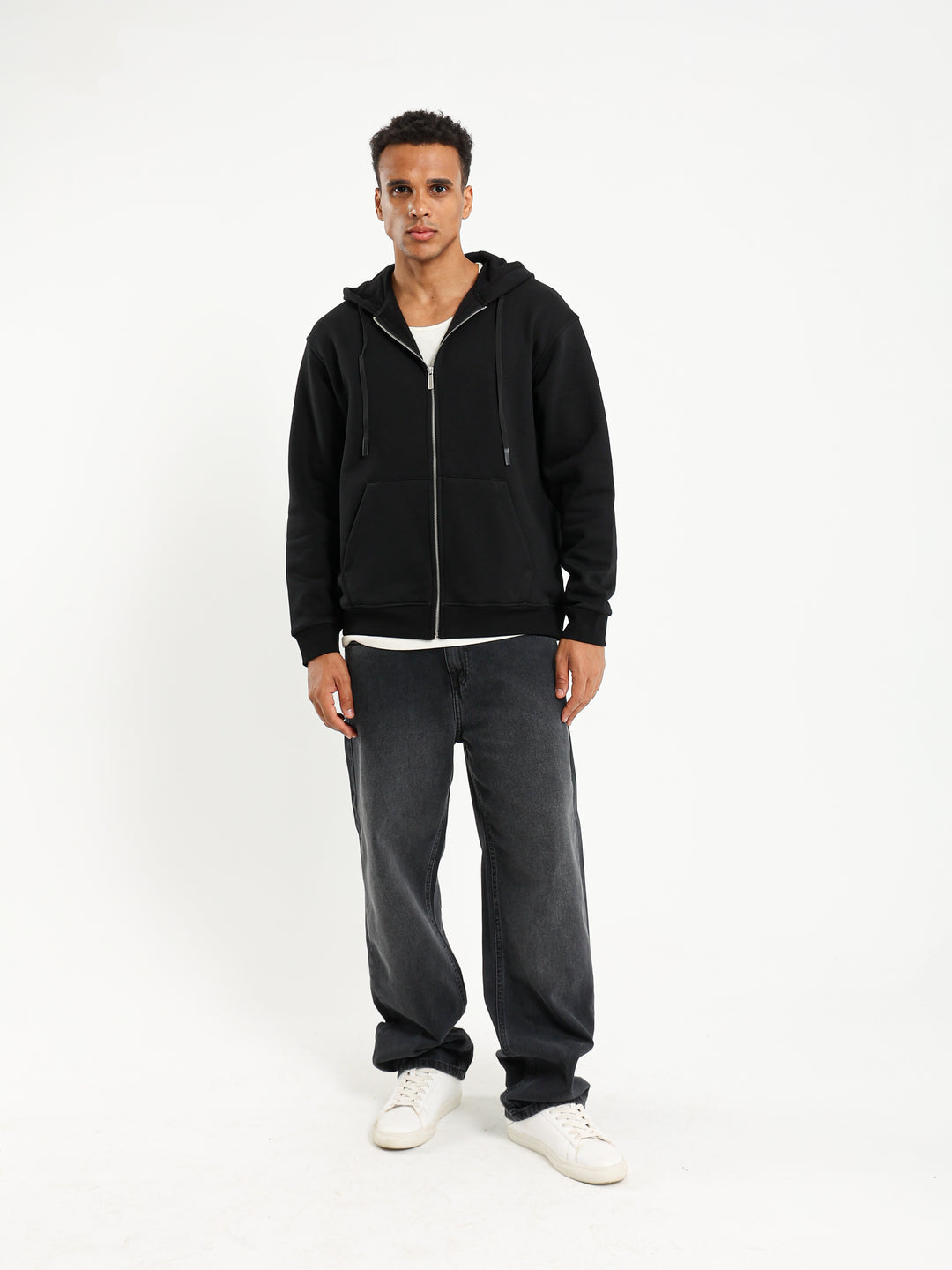Relaxed Zip-Up Hoodie