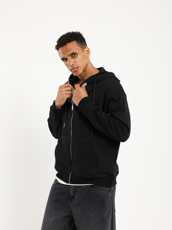 Relaxed Zip-Up Hoodie