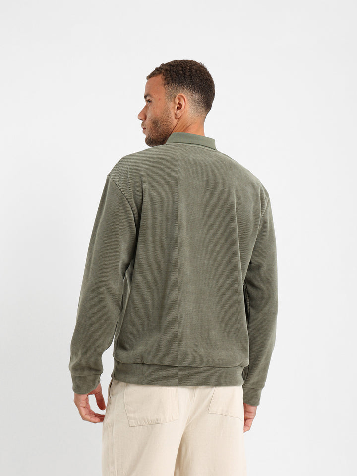 Chenille Knit Polo Shirt