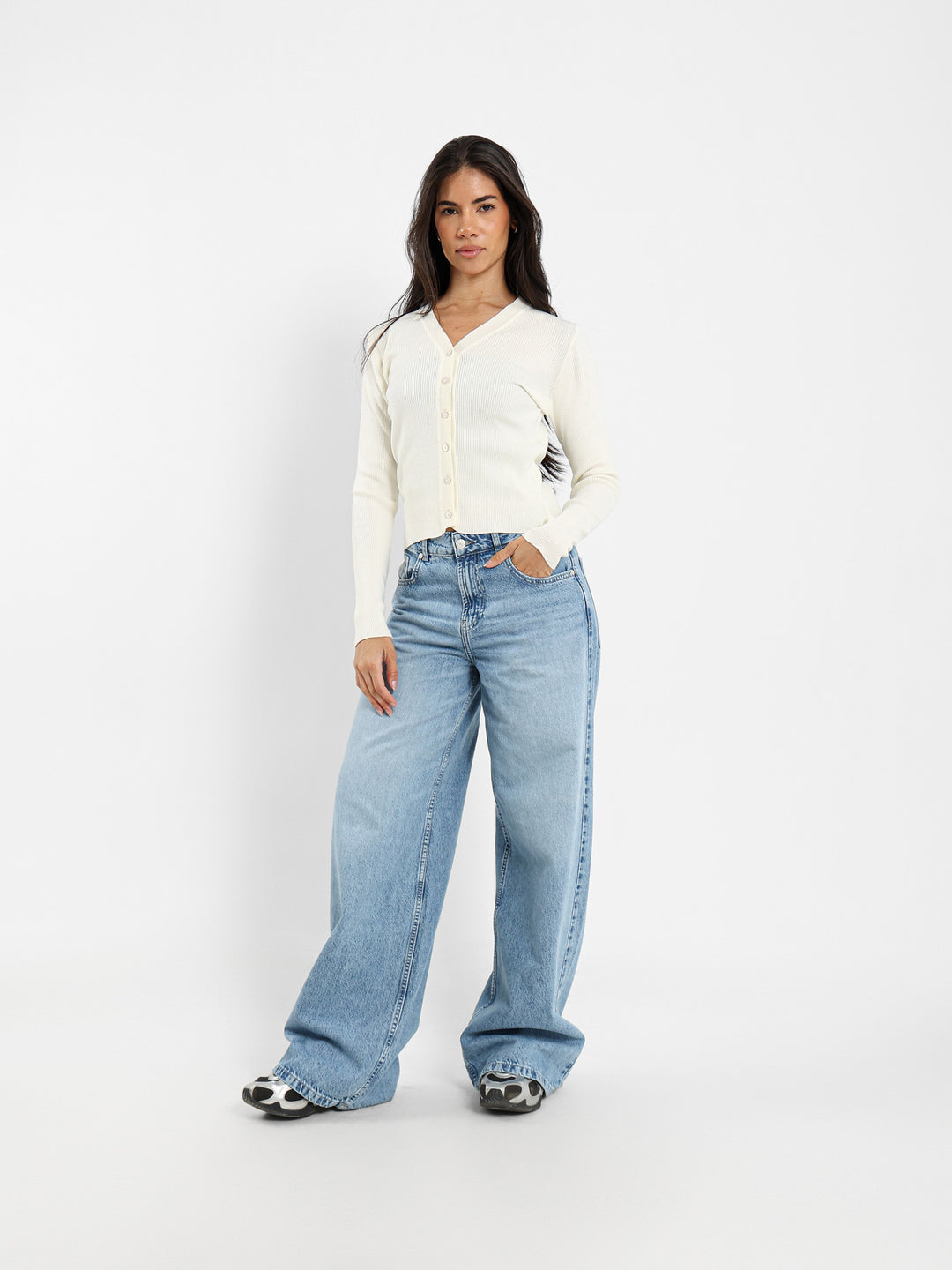 Fitted Rib Short Cardigan