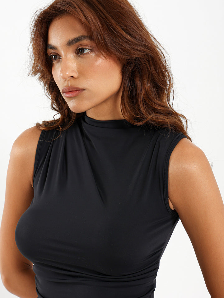 Sleeveless Gathered Top