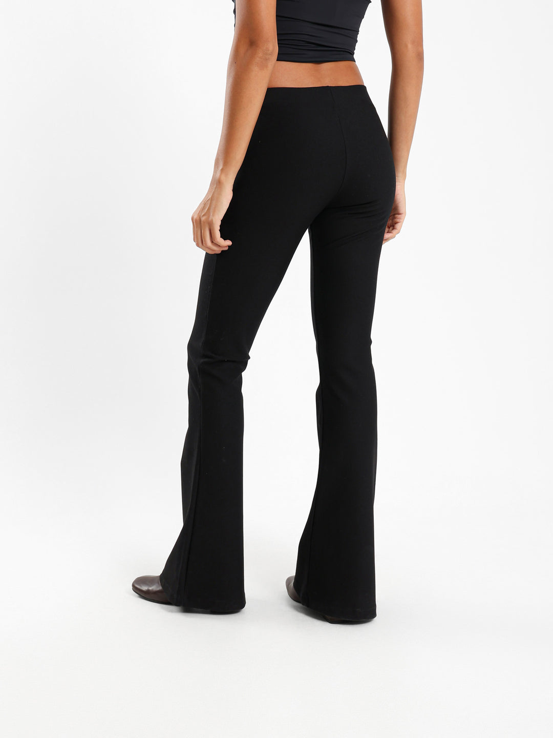 Flared Pants With Studs And Eyelets