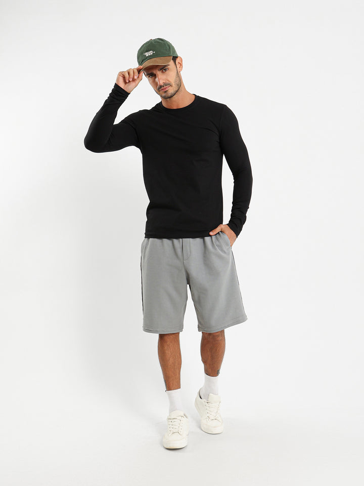 Basic Lycra Long Sleeve Muscle Fit T-Shirt
