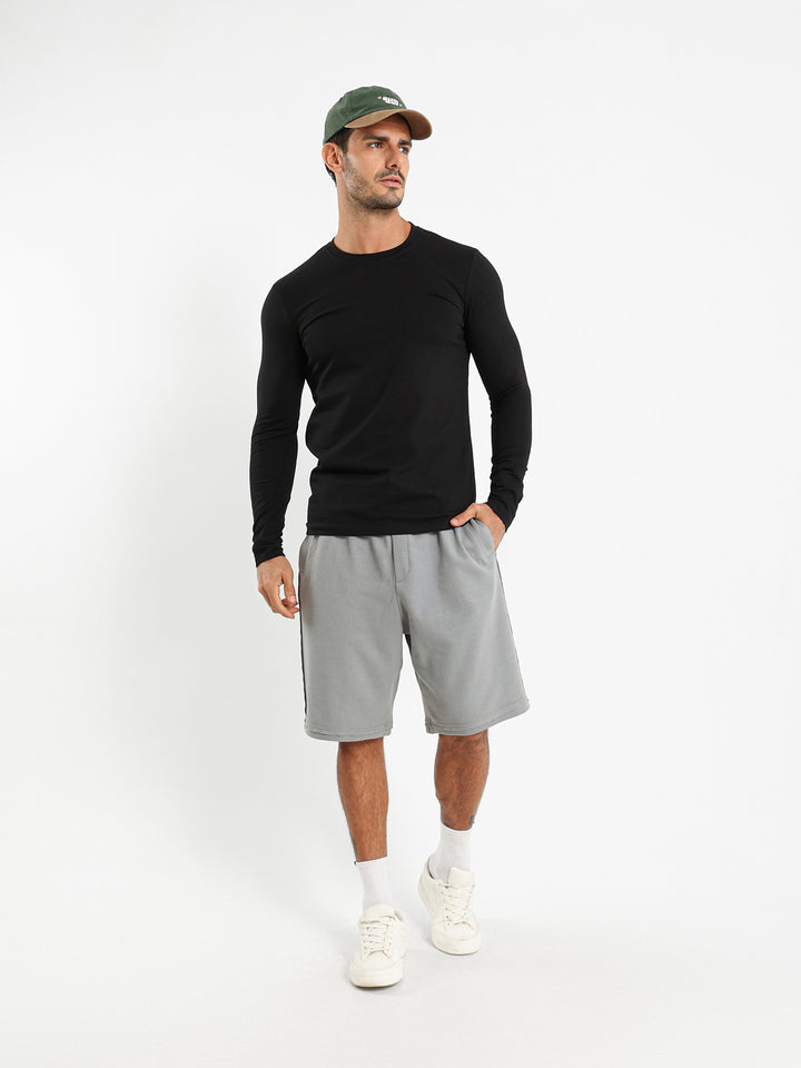 Basic Lycra Long Sleeve Muscle Fit T-Shirt