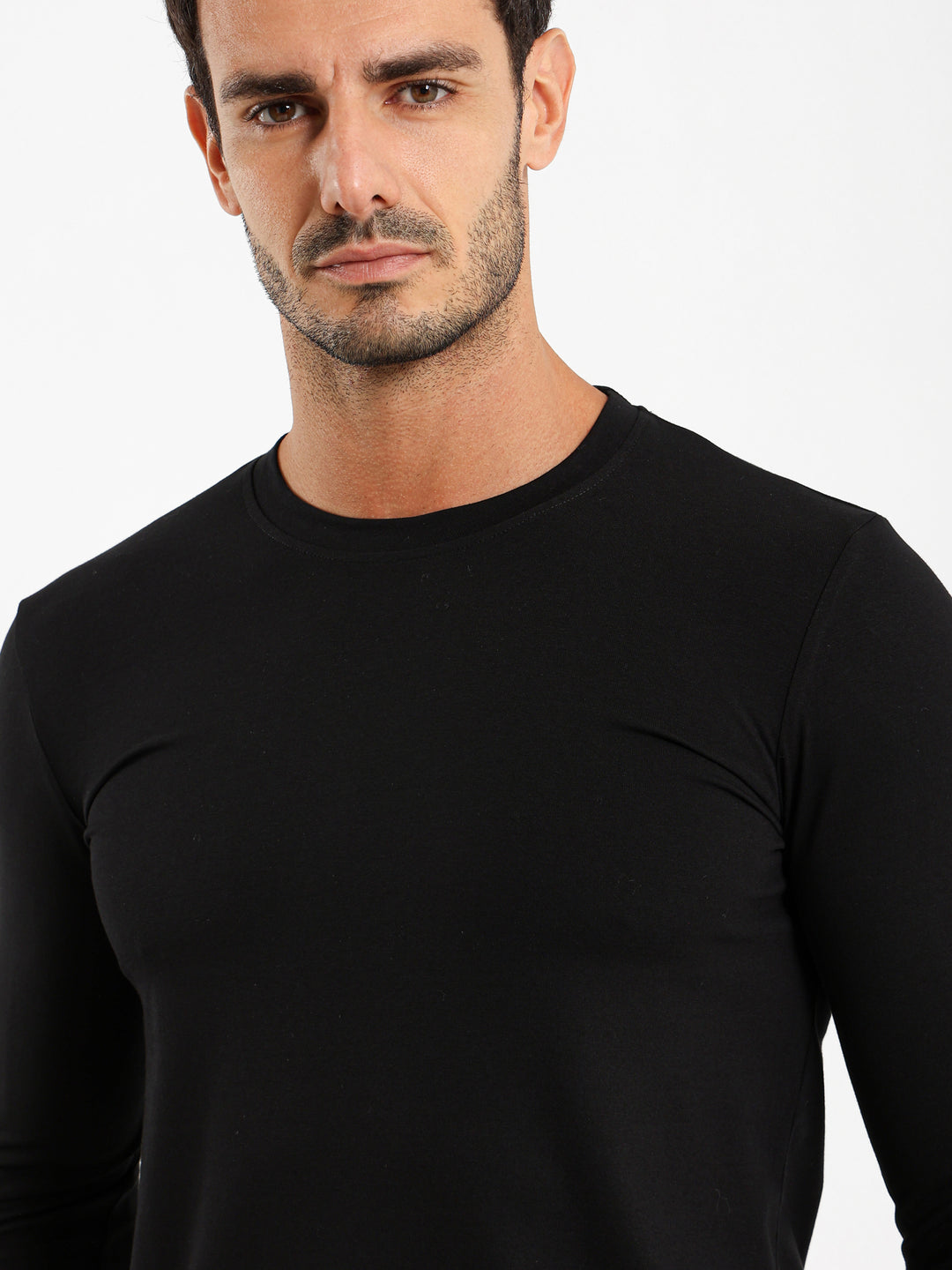 Basic Lycra Long Sleeve Muscle Fit T-Shirt