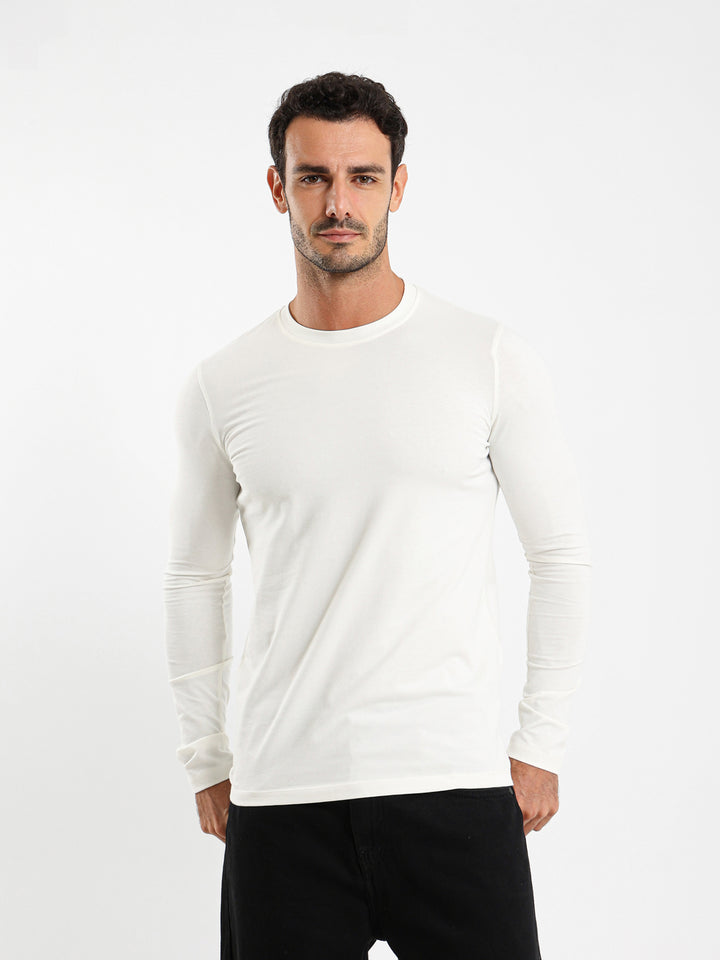 Basic Lycra Long Sleeve Muscle Fit T-Shirt