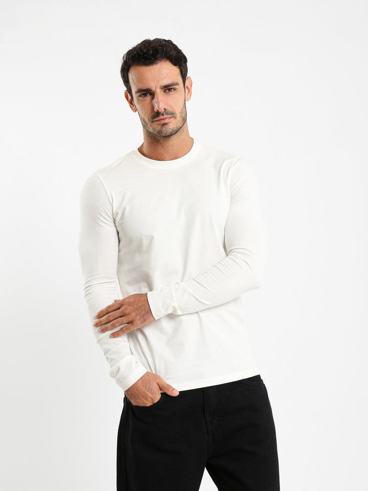 Basic Lycra Long Sleeve Muscle Fit T-Shirt
