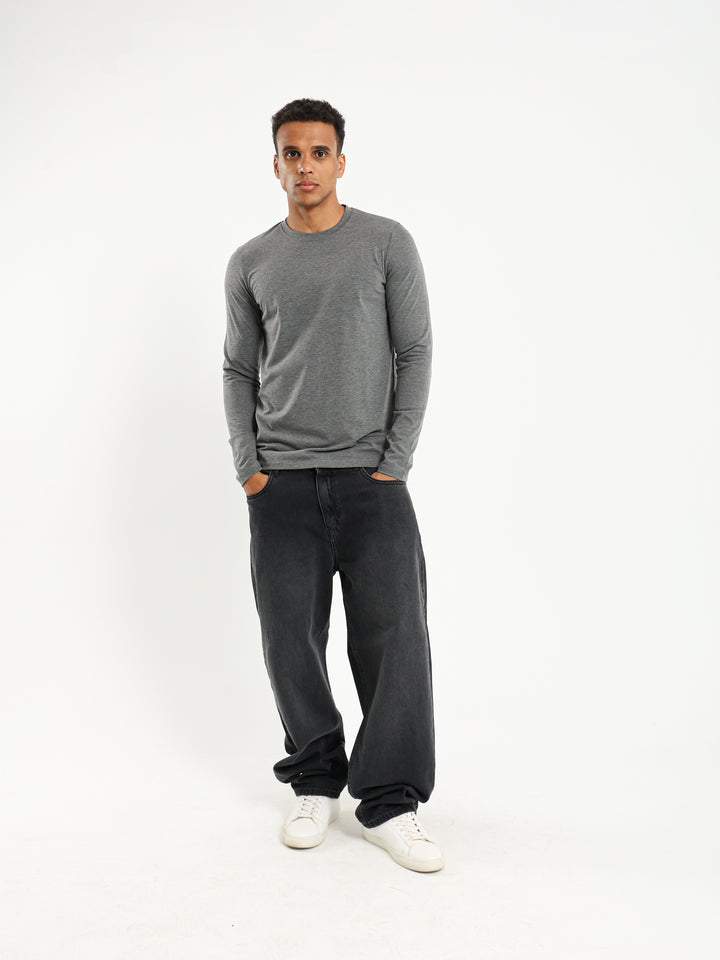 Basic Lycra Long Sleeve Muscle Fit T-Shirt