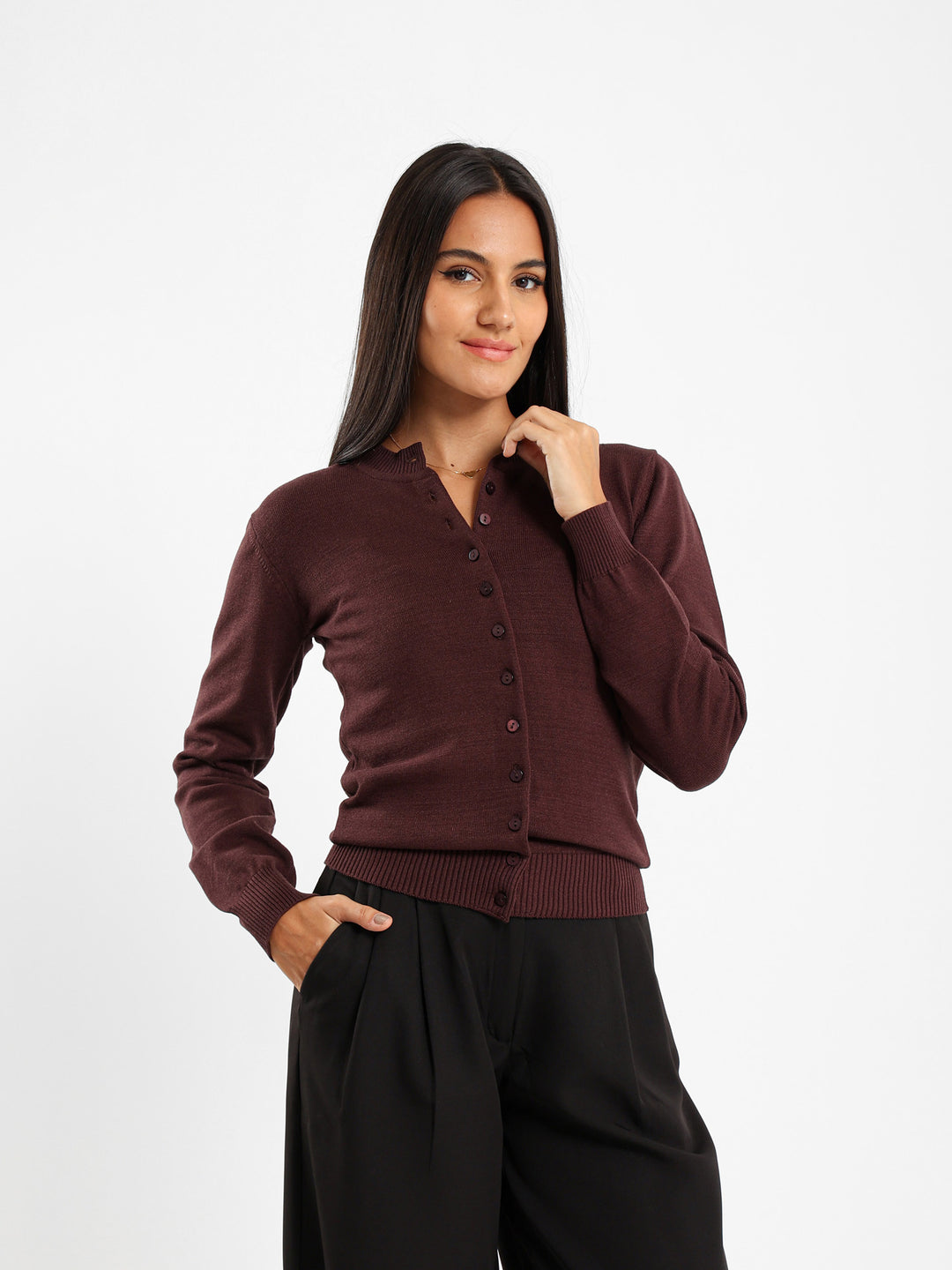 Crew Neck Cardigan