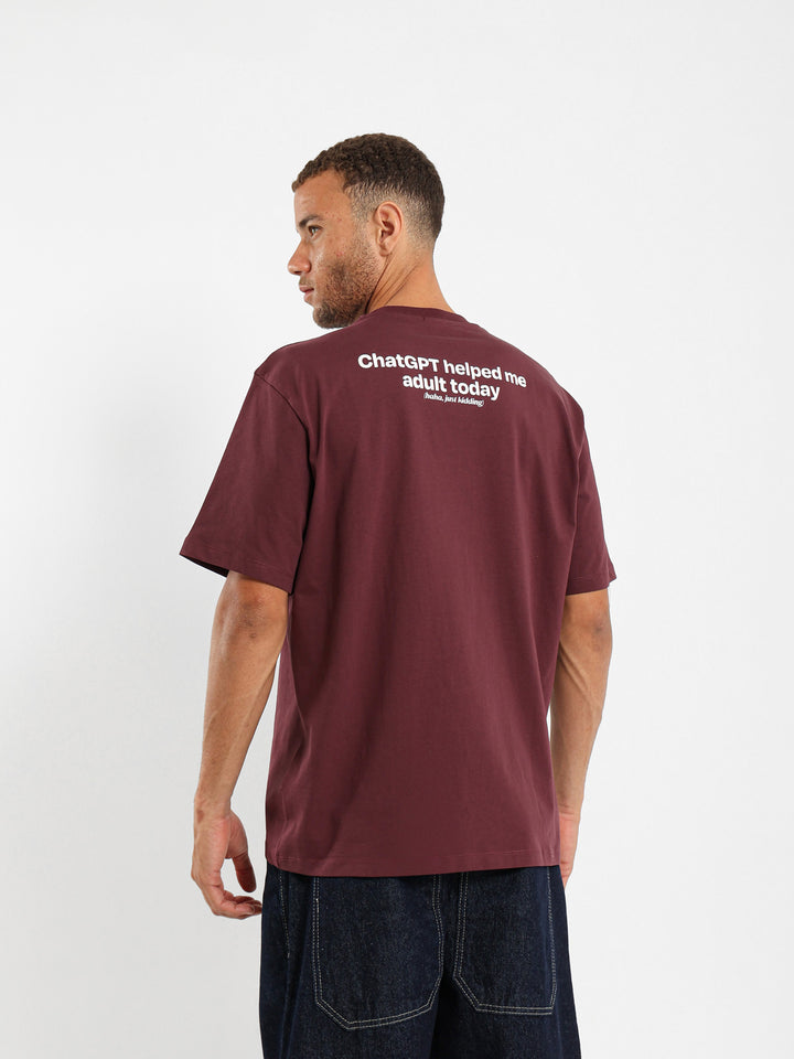 "ChatGPT Helped Me" Graphic T-Shirt
