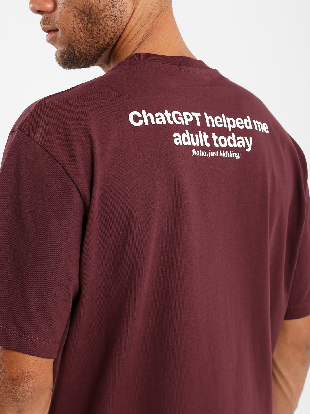 "ChatGPT Helped Me" Graphic T-Shirt