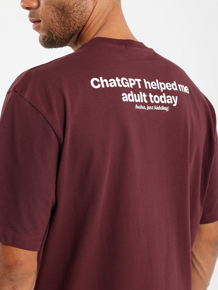 "ChatGPT Helped Me" Graphic T-Shirt