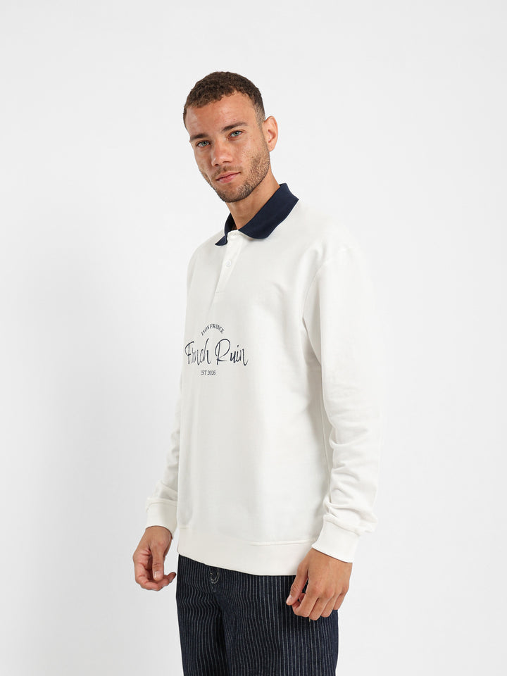 Long Sleeve Polo With Contrast Collar
