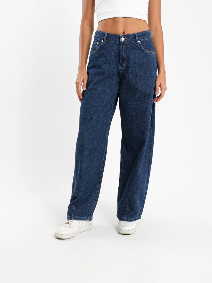 Mid Rise Baggy Balloon Jeans