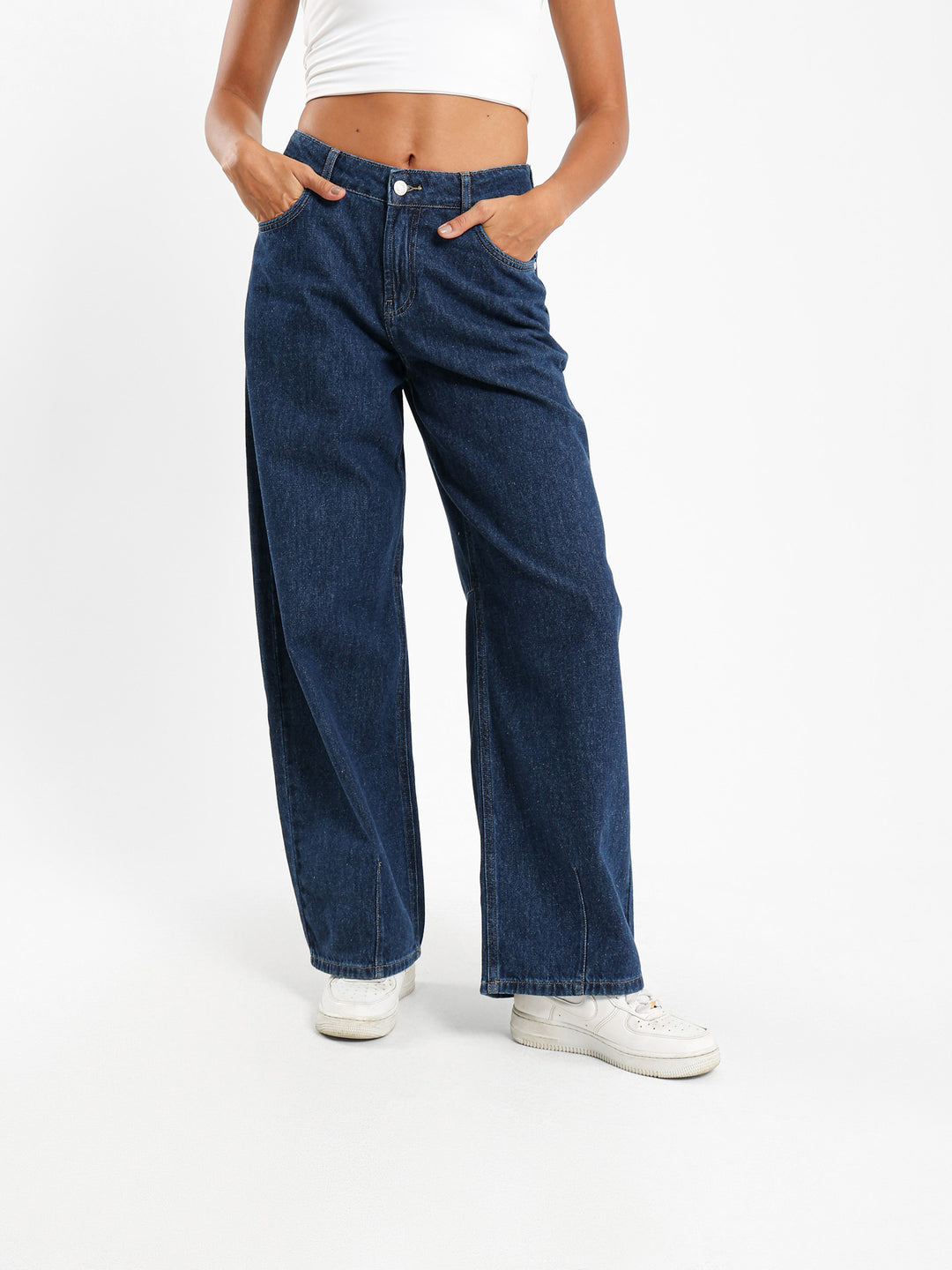 Mid Rise Baggy Balloon Jeans