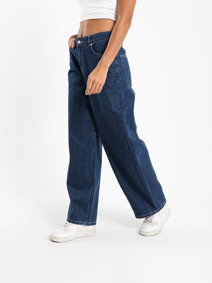 Mid Rise Baggy Balloon Jeans
