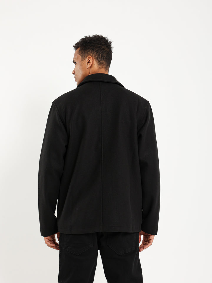 Heavyweight Overshirt with Zipper