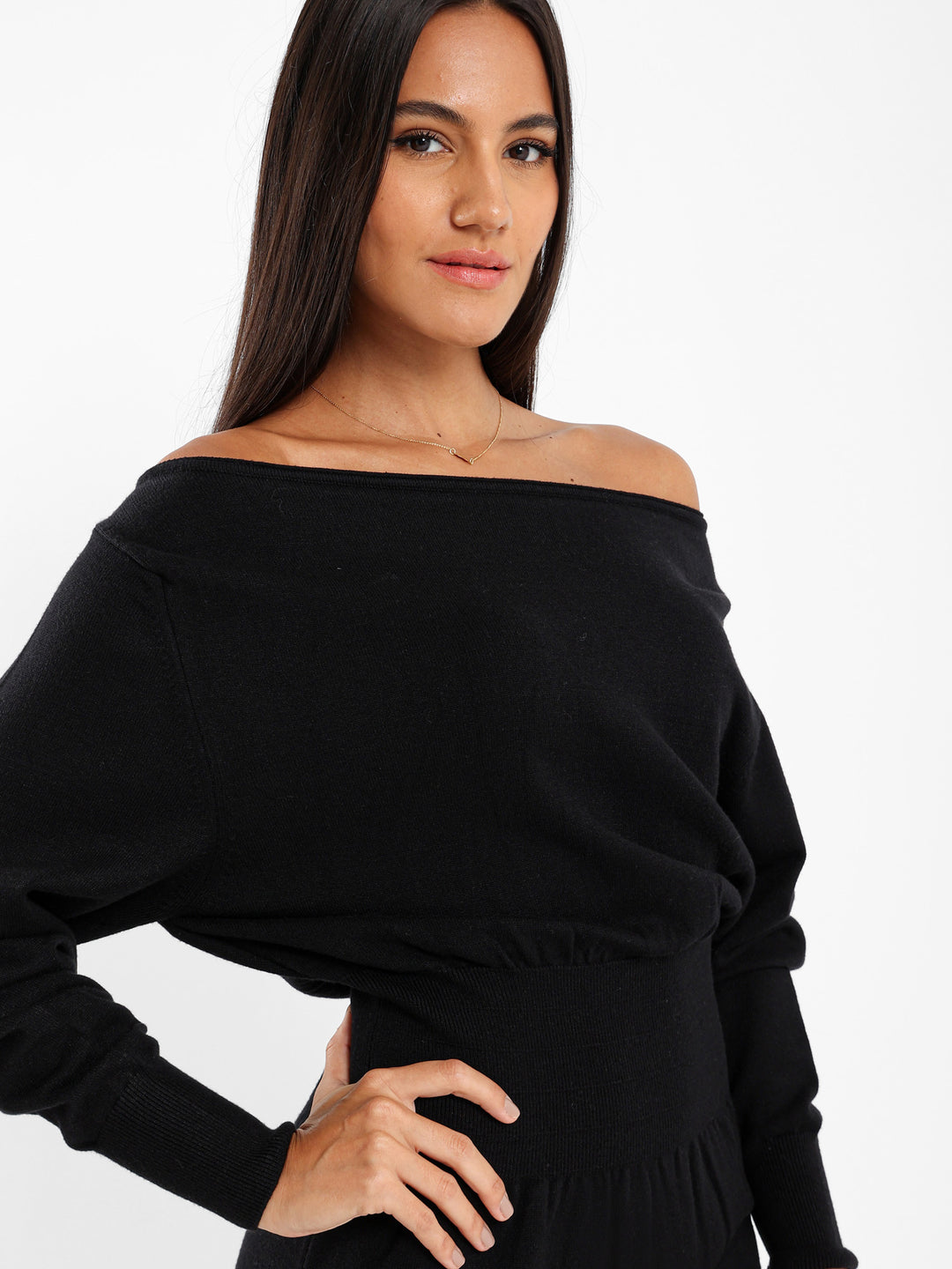 Belted Midi Tricot Dress