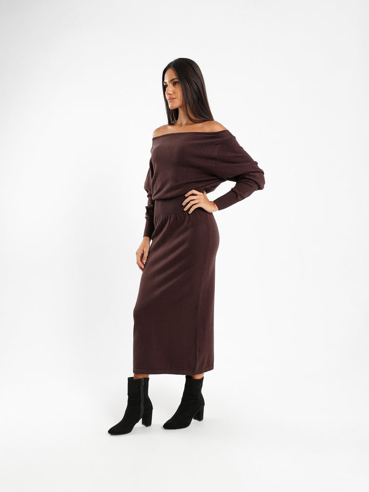 Belted Midi Tricot Dress