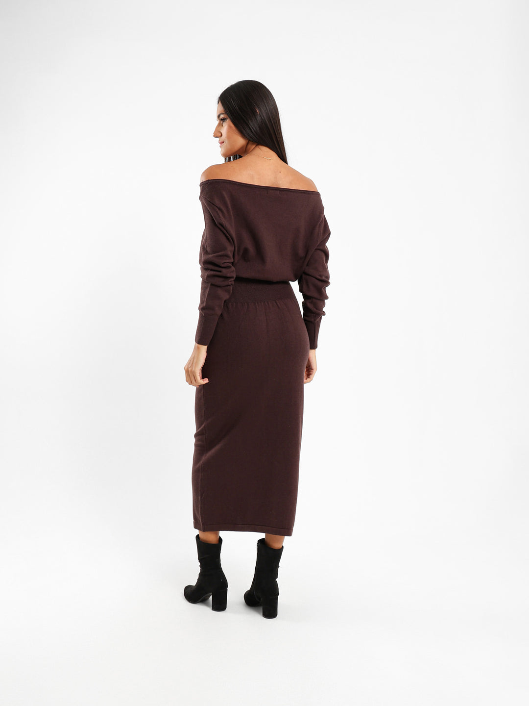 Belted Midi Tricot Dress