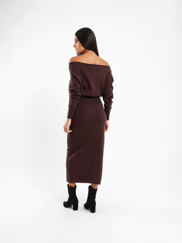Belted Midi Tricot Dress