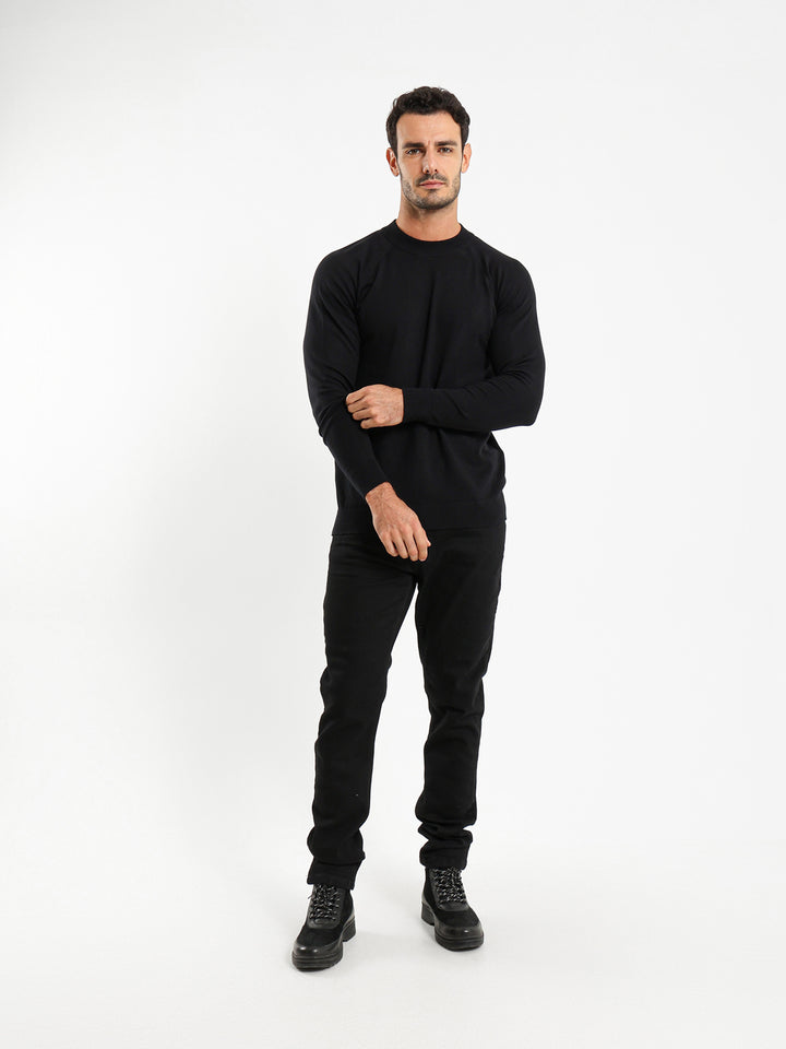 Basic Relaxed Mock Neck Turtleneck