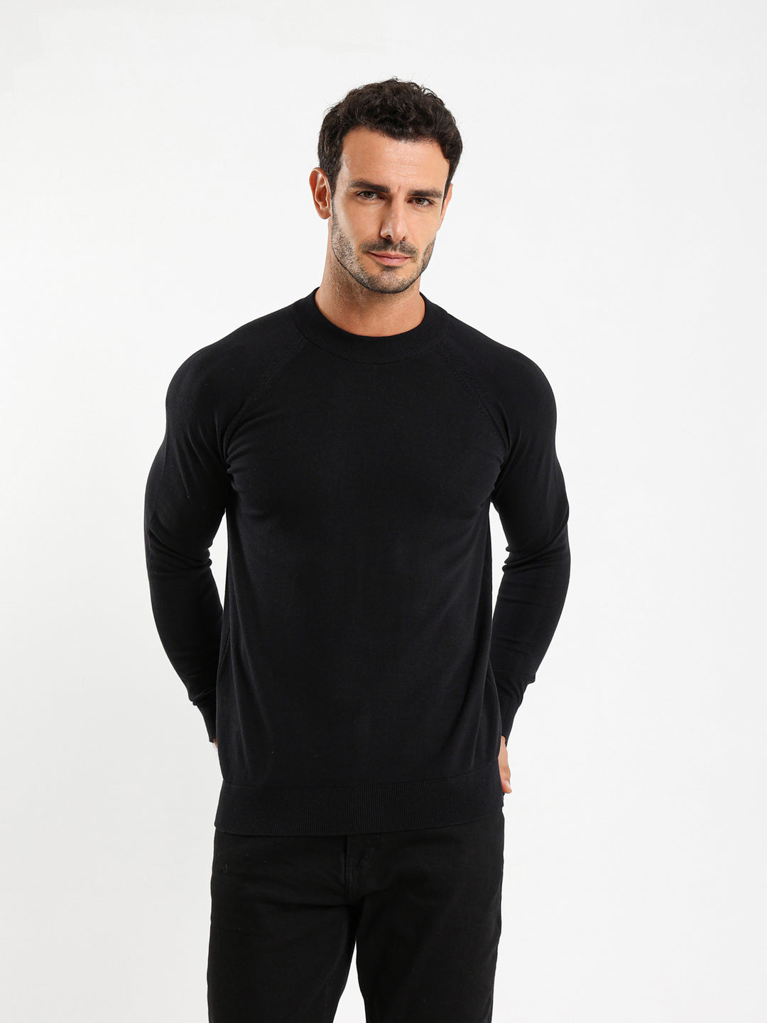 Basic Relaxed Mock Neck Turtleneck
