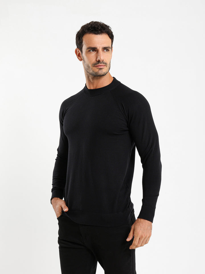 Basic Relaxed Mock Neck Turtleneck