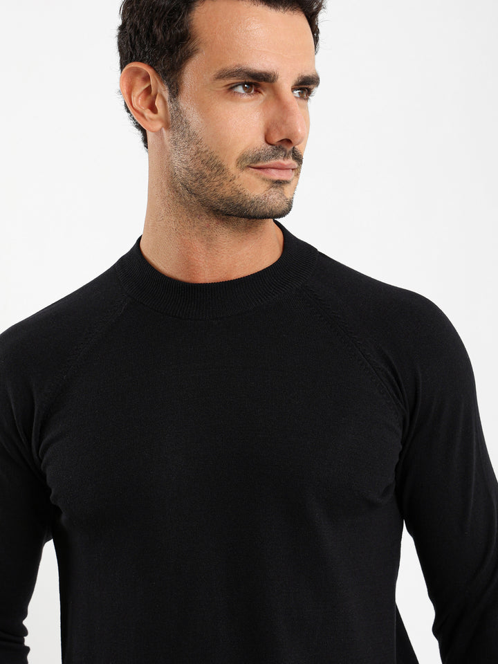 Basic Relaxed Mock Neck Turtleneck