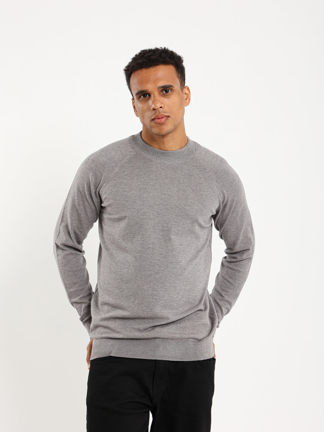 Basic Relaxed Mock Neck Turtleneck